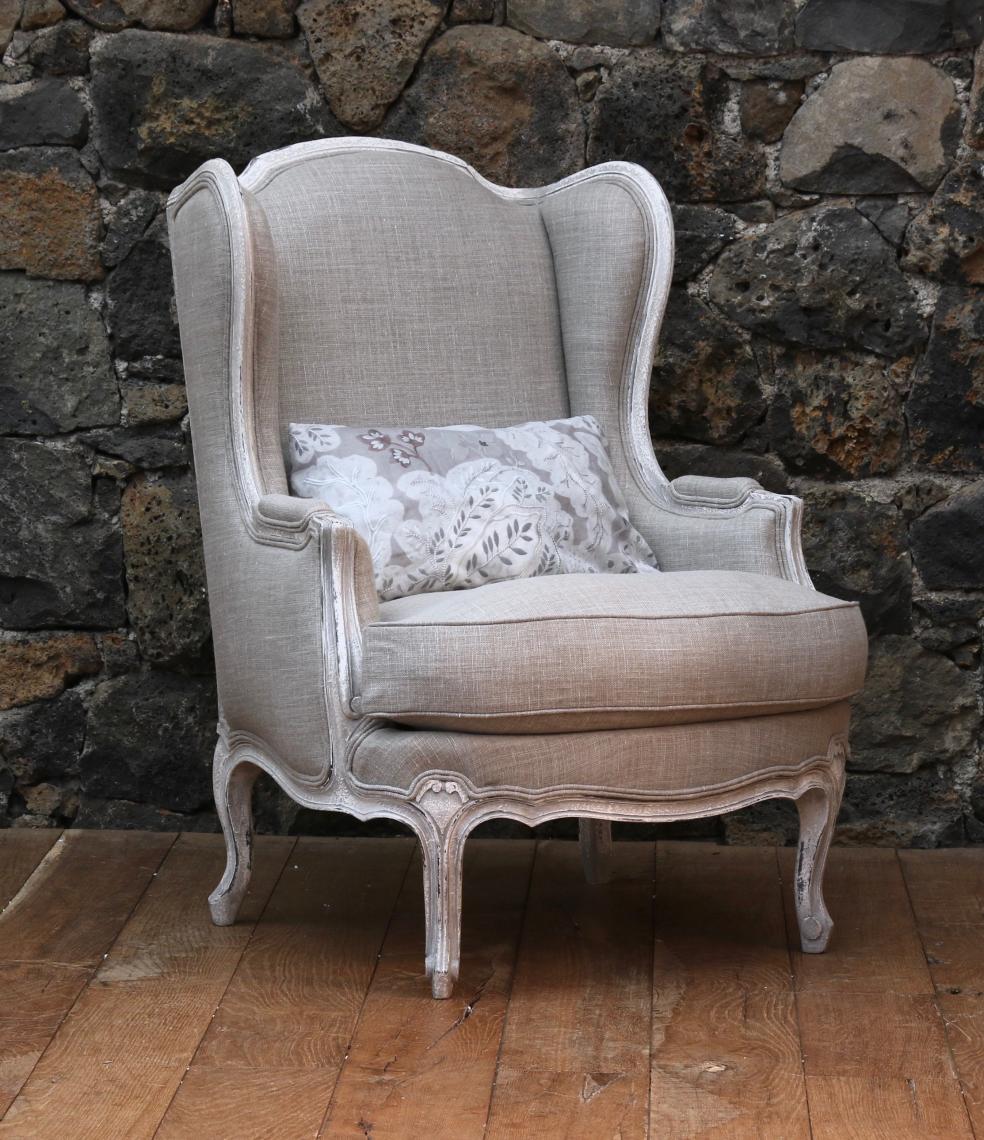 Louis XV Style French Wing Chair